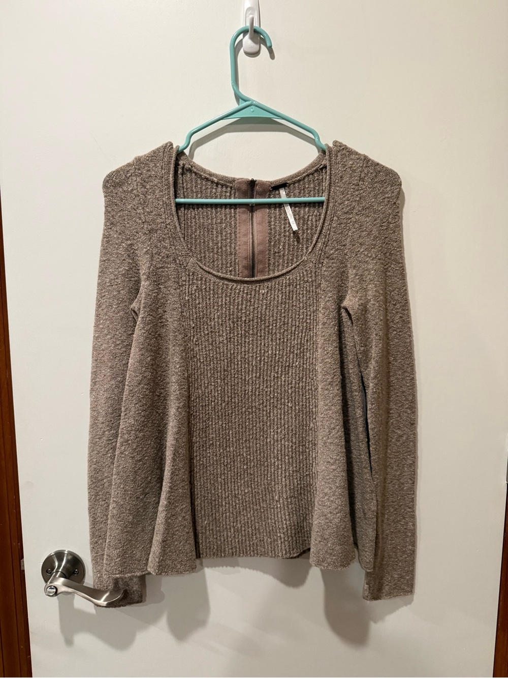 Free People Long Sleeve Sweater- Square Neck